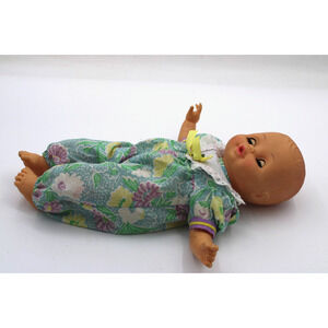 1991 CitiToy Baby Girl Doll Sleepy Blue Eyes Vinyl Head Cloth Body TS16 15" Long